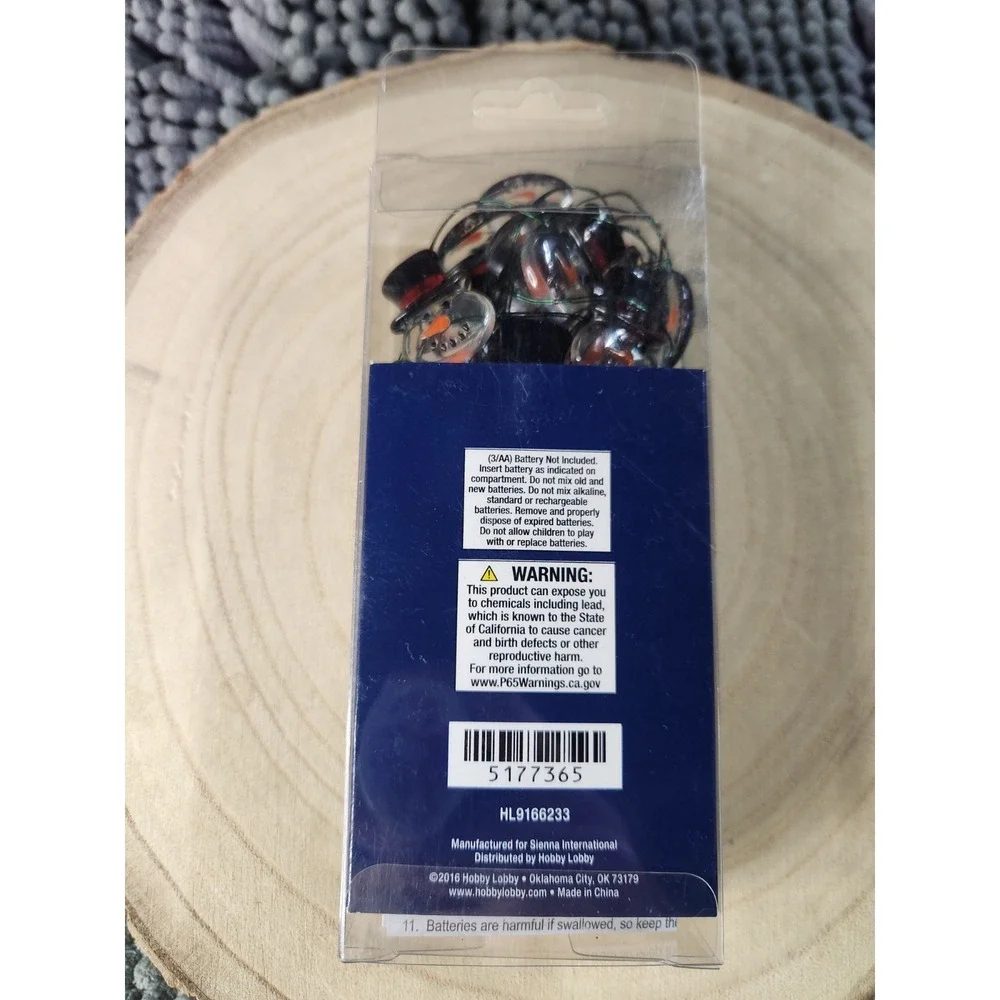 2019 CHRISTMAS/HOLIDAY/SEASONAL Snowman‎ MINI STRING Lights LED~NEW